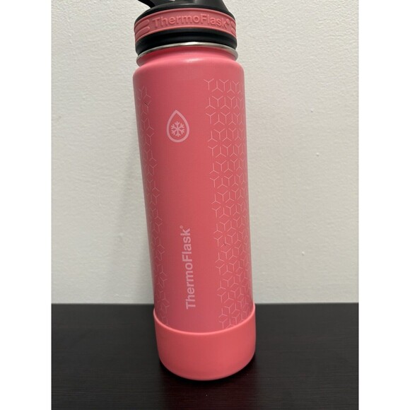 Thermoflask Bottle with Flip Up Straw Lid 24oz 700ml Pink Color NO STRAW - Picture 2 of 5